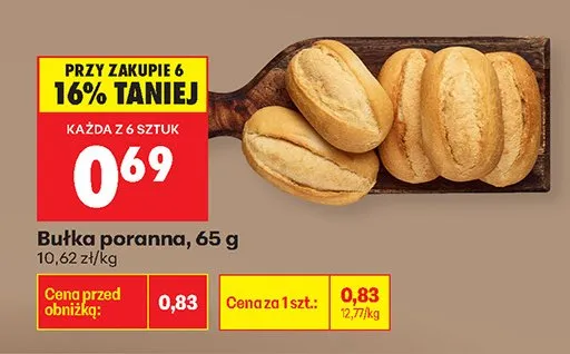 Bułka poranna promocja w Biedronka