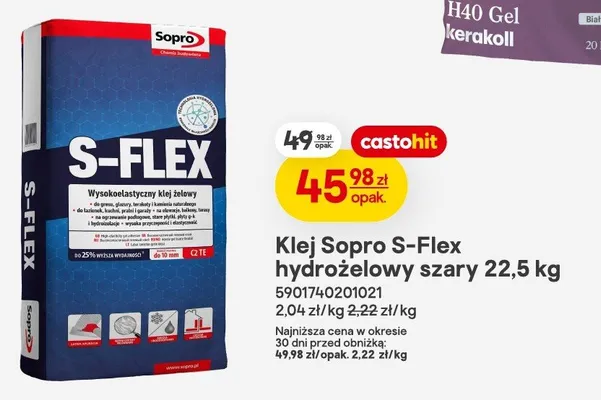 Klej Sopro S-Flex hydrożelowy szary promocja w Castorama