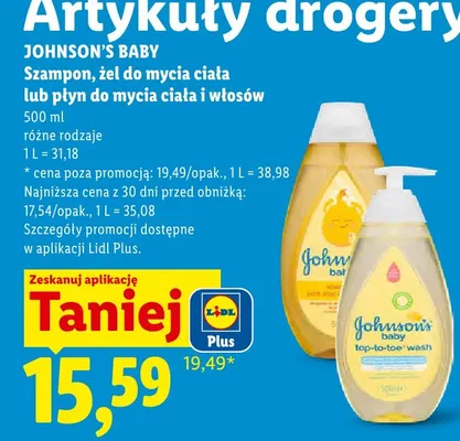 Szampon Johnson's Baby promocja w Lidl