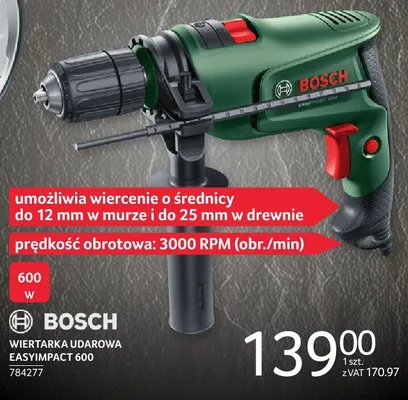 Wiertarka udarowa BOSCH EASYIMPACT 600 promocja w Selgros