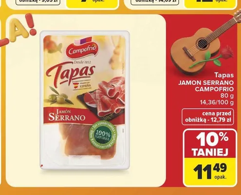 Tapas Jamon Serrano Campofrio promocja w Carrefour