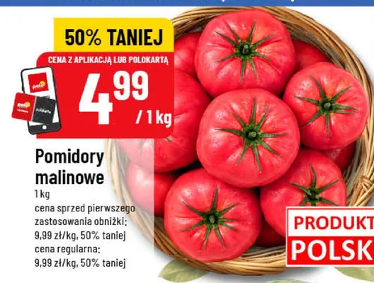Pomidory malinowe promocja w POLOmarket