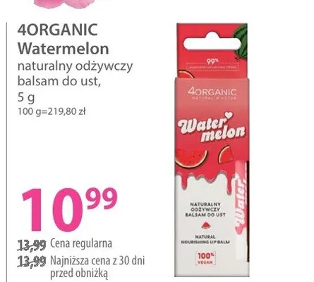 Naturalny odżywczy balsam do ust Watermelon promocja w Hebe