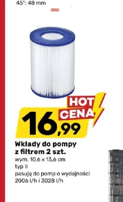 Wkłady do pompy z filtrem 2szt. wym. 10,6x13,6cm typ II promocja w Bricomarche