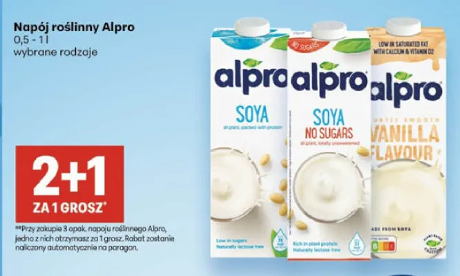 Napój roślinny Alpro promocja w Delikatesy Centrum
