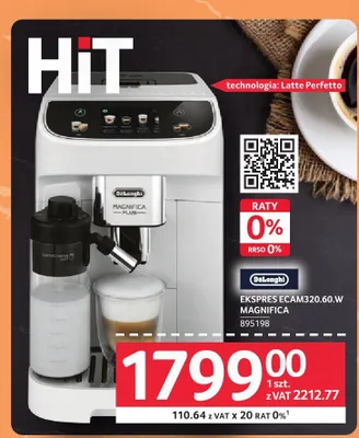 Ekspres do kawy DeLonghi Magnifica Plus ECAM320,60.W promocja w Selgros