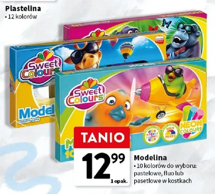 Modelina fluo Sweet Colours 10 kolorów promocja w Intermarche