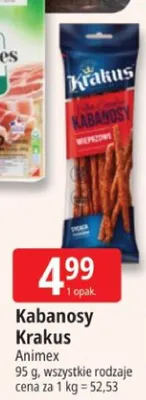 Kabanosy Krakus Animex promocja w Leclerc