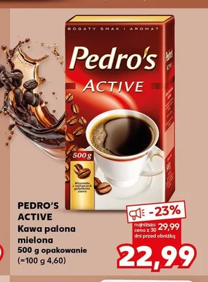 Kawa palona mielona Pedro's Active promocja w Kaufland