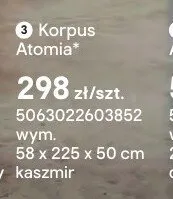 Korpus Atomia wym. 58x225x50cm kaszmir promocja w Castorama