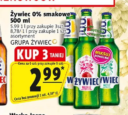 Piwo bezalkoholowe smakowe Żywiec promocja w Prim Market