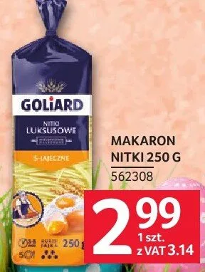 Makaron nitki Goliard 250 g promocja w Selgros