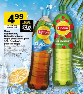 Napój niegazowany Lipton Ice Tea Strawberry promocja w Hitpol