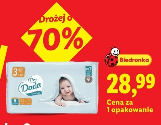 Pieluchy Dada Extra Soft 3 promocja w Lidl