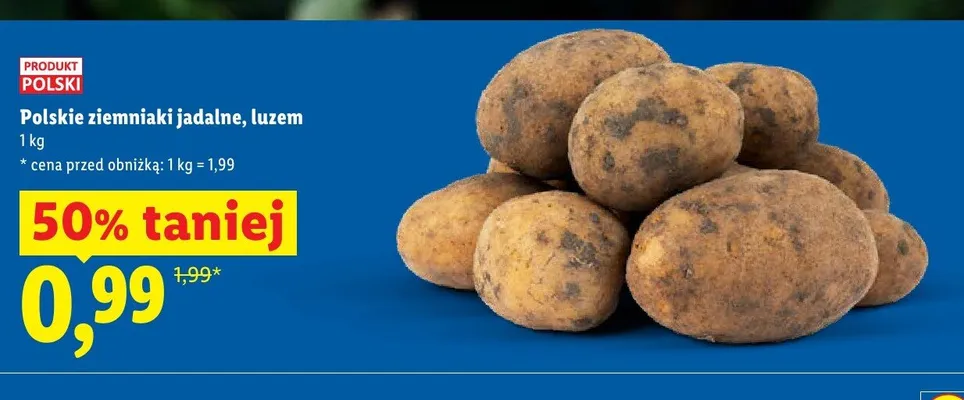 Ziemniaki jadalne luzem polskie promocja w Lidl