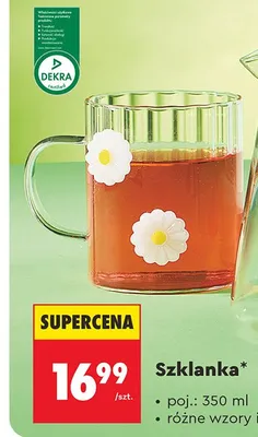 Szklanka ze słomką 450 ml Florentyna promocja w Biedronka