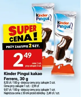 Kinder pingui kakao promocja w Twój Market