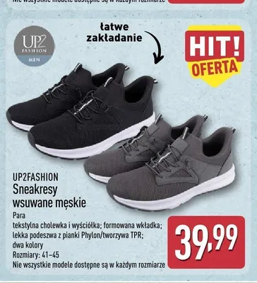 Sneakersy wsuwane męskie UP2FASHION promocja w Aldi