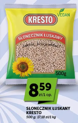 Słonecznik łuskany Kresto promocja w Groszek
