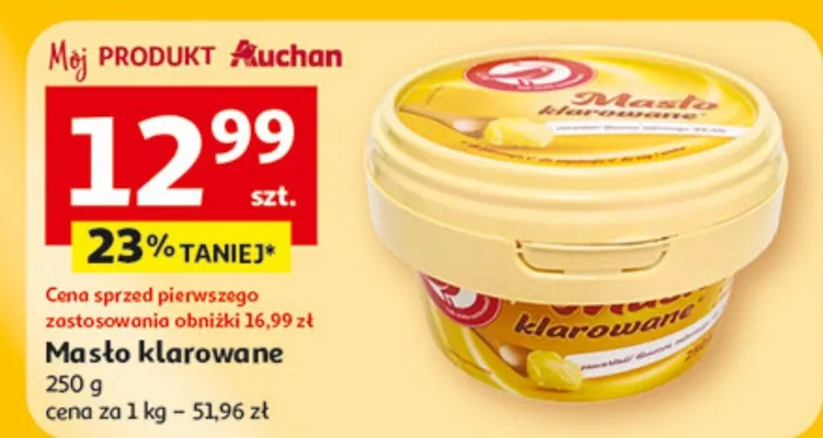 Masło klarowane promocja w Auchan
