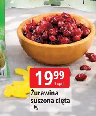 Żurawina suszona ciętą promocja w Leclerc