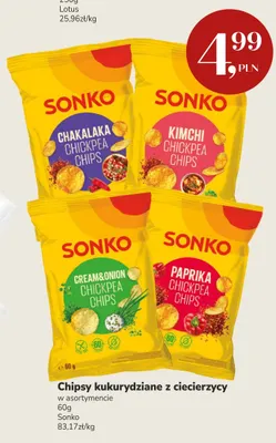 Chipsy kukurydziane z ciecierzycy Chakalaka Sonko promocja w Market Point