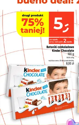 Batoniki czekoladowe Kinder Chocolate promocja w Dealz
