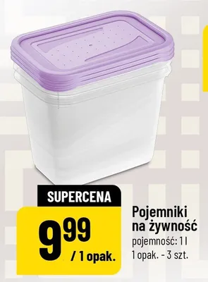 Pojemniki na żywność pojemność 1l promocja w POLOmarket