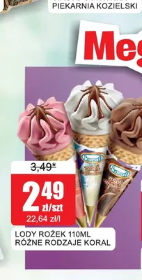 Lody rożek śmietankowy promocja w Bingo