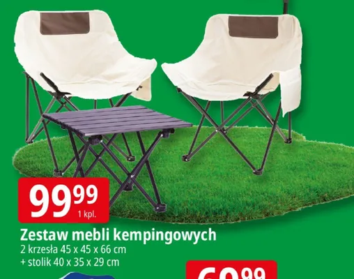 Zestaw mebli kempingowych promocja w Leclerc