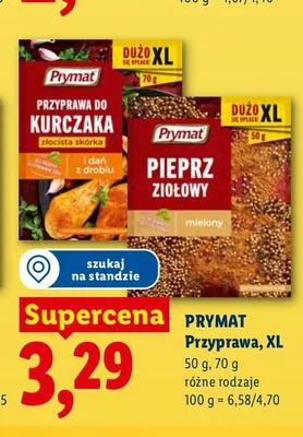 Przyprawa do kurczaka złocista skórka Prymat XL promocja w Lidl