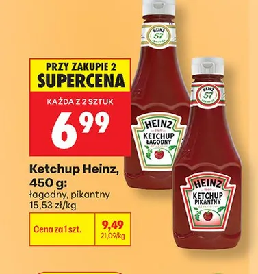 Ketchup Heinz Łagodny promocja w Biedronka