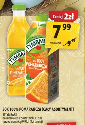 Sok 100% pomarańcza promocja w Arhelan