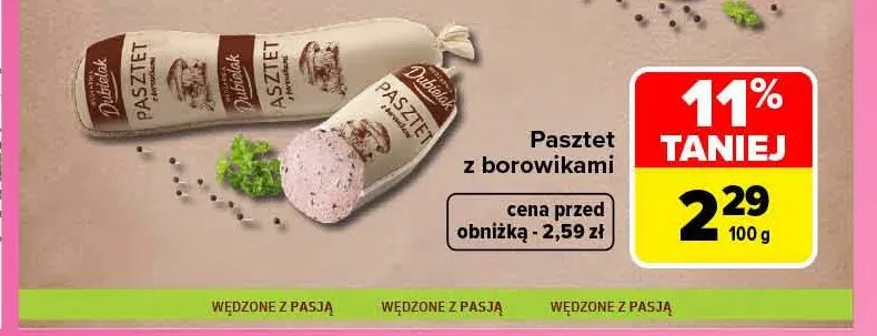 Pasztet z borowikami Dubielak promocja w Carrefour