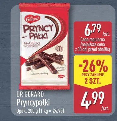 Wafelki w czekoladzie Pryncypałki Dr Gerard promocja w Aldi