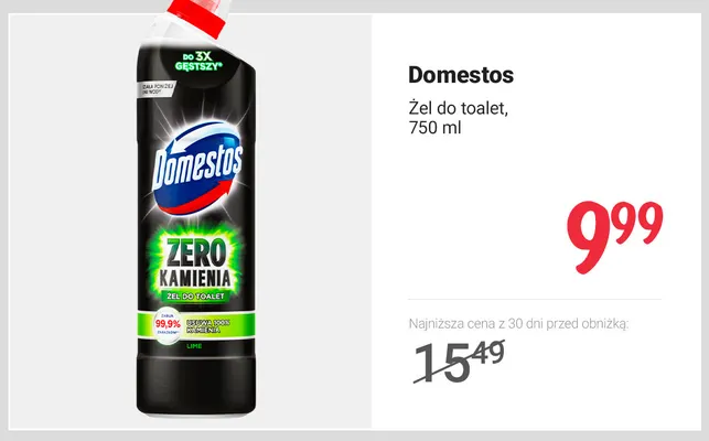 Żel do toalet Domestos promocja w Rossmann