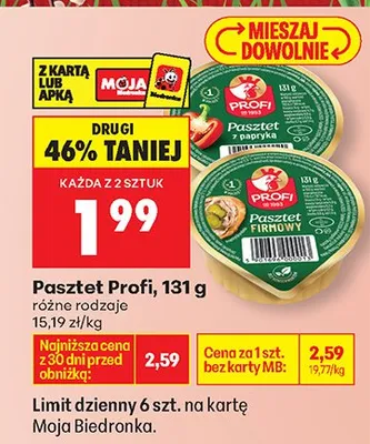 Pasztet różne rodzaje promocja w Biedronka
