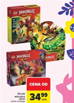 Klocki NINJAGO LEGO różne rodzaje promocja w Carrefour