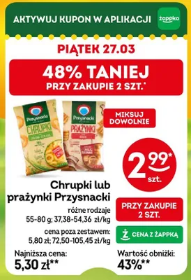 Chrupki lub prażynki Przysnacki promocja w Żabka