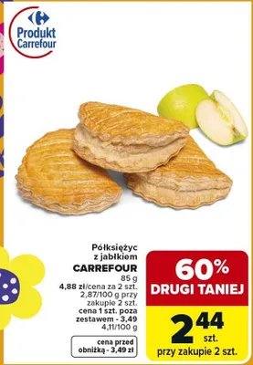 Półksiężyc z jabłkiem promocja w Carrefour Market