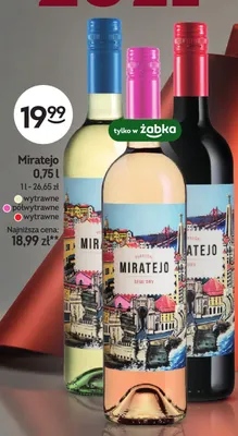 Wino białe wytrawne Miratejo promocja w Żabka