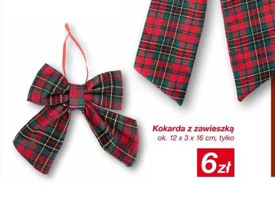 Kokarda z zawieszką 12x3x16 cm promocja w KiK