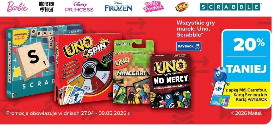 Gry Uno promocja w Carrefour