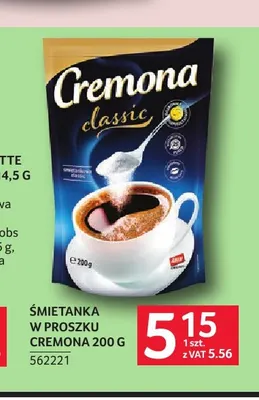 Śmietanka w proszku Cremona promocja w Selgros