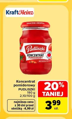 Koncentrat pomidorowy Pudliszki promocja w Carrefour