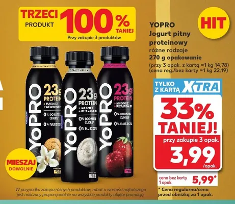 Jogurt pitny proteinowy YOPRO waniliowy promocja w Kaufland
