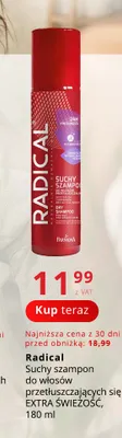 Suchy szampon do włosów przetłuszczających się Extra Świeżość Radical promocja w Poczta Polska