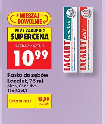 Pasta do zębów Lacalut Aktiv promocja w Biedronka