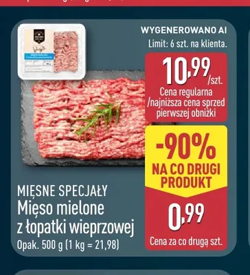 Mięso mielone z łopatki wieprzowej Mięsne Specjały promocja w Aldi