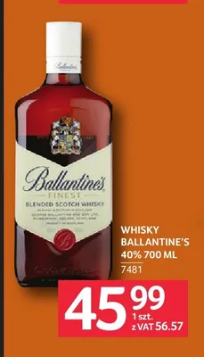 Whisky Ballantine's 40% promocja w Selgros